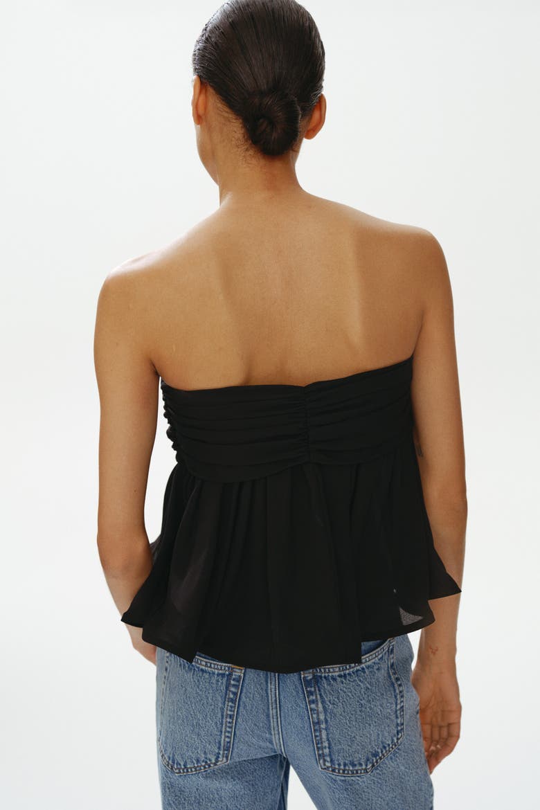 Tie-detail Bandeau Top, Alternate, color, Black