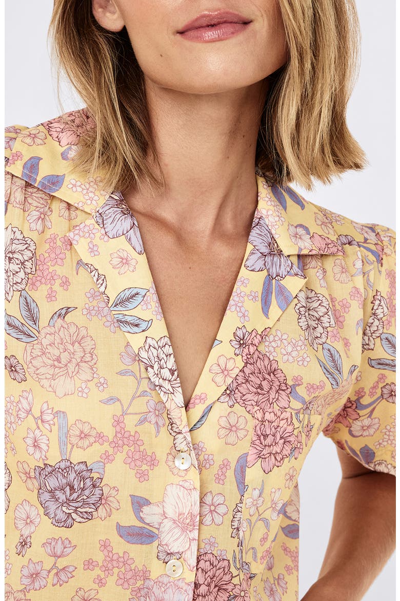 Karolina Cotton Voile Crop Pajamas, Alternate, color, GOLDEN HAZE