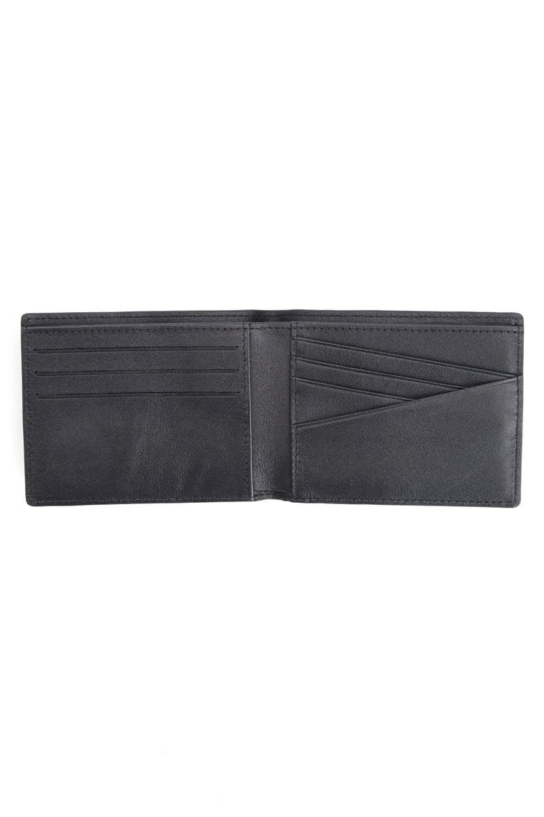 RFID Leather Bifold Wallet, Alternate, color, BLACK