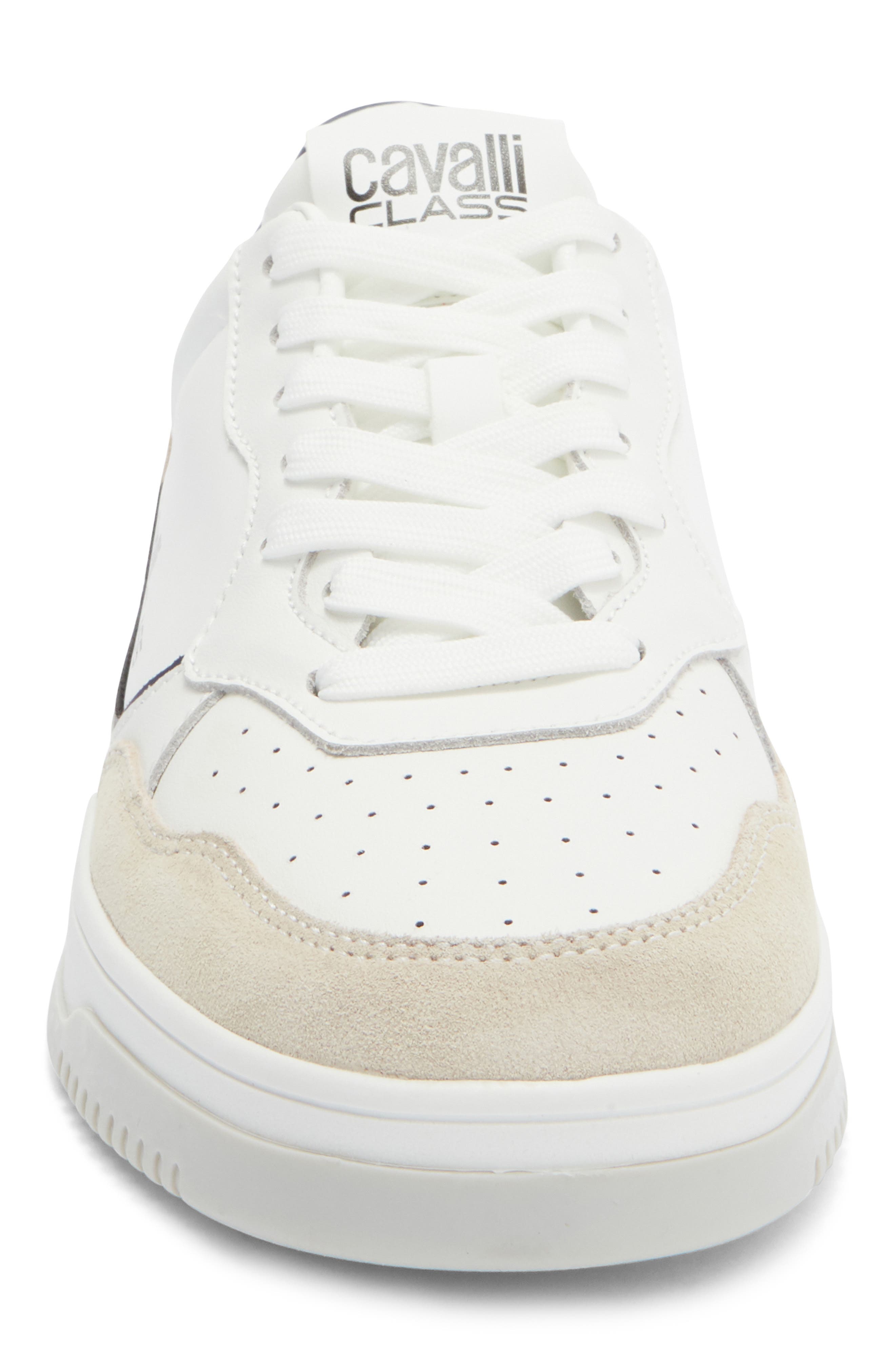 Roberto Cavalli Hip Sneaker, Alternate, color, White/ Off White/ Navy
