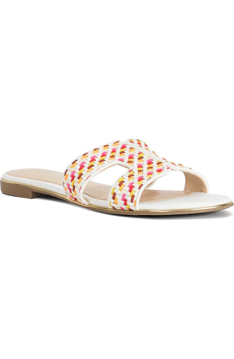Dune London Ludlowss Raffia Slide Sandal, Main, color,
