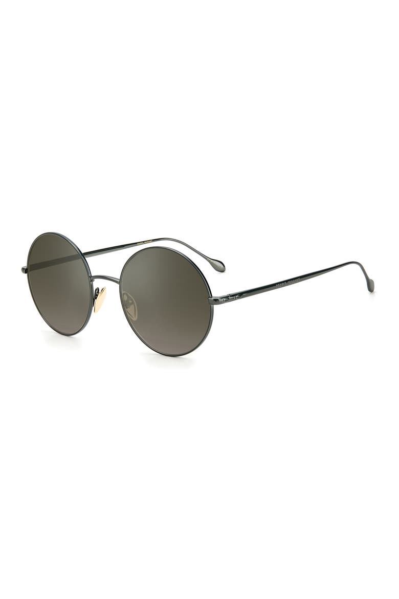 54mm Gradient Round Sunglasses, Alternate, color, GREEN/ GREEN SILVER