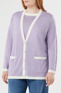 Marina Rinaldi Mrs. Ottimo Silk & Cashmere Cardigan