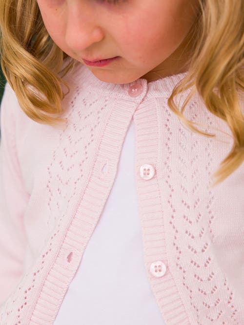 Rufflebutts Girls Lightweight Pointelle Cardigan