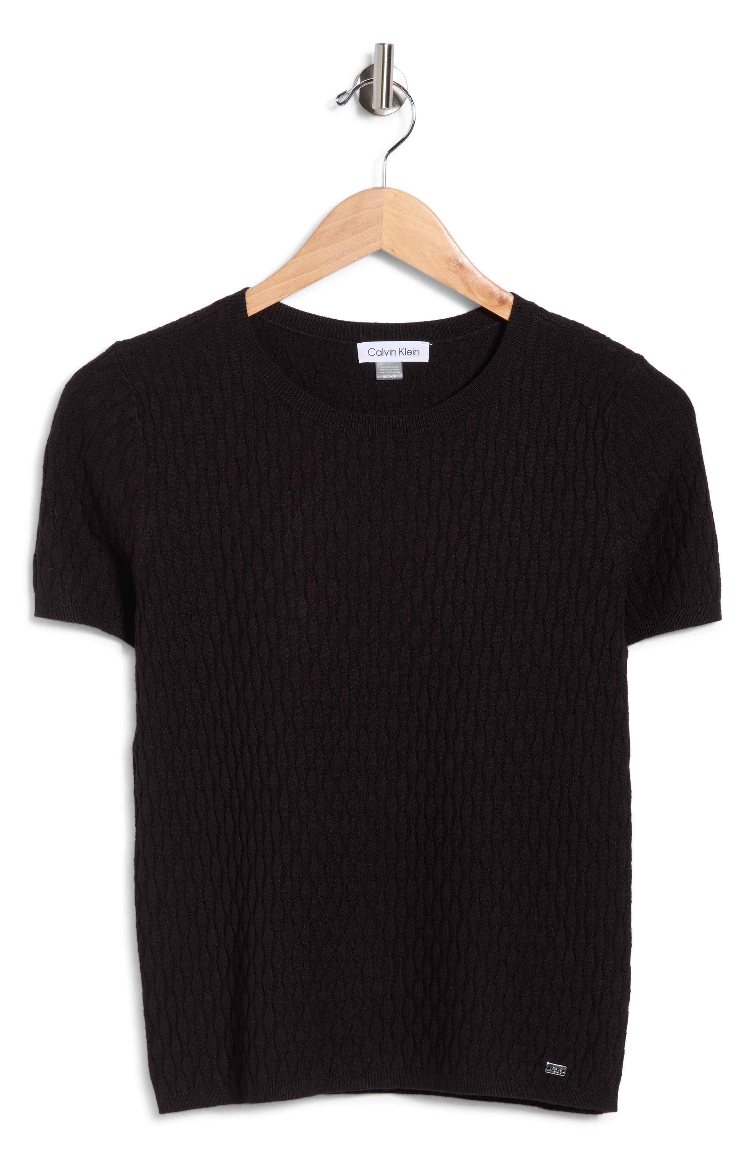 Calvin Klein Textured Short Sleeve Sweater