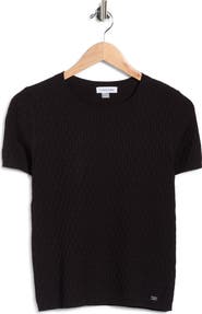 Calvin Klein Textured Short Sleeve Sweater