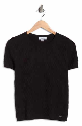Calvin Klein Textured Short Sleeve Sweater