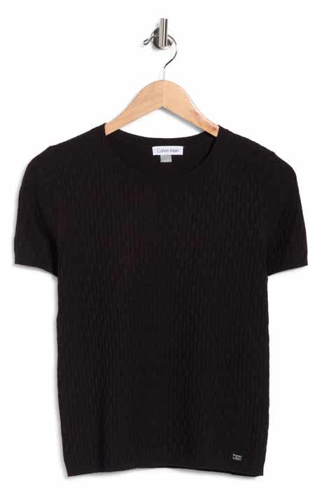Calvin Klein Textured Short Sleeve Sweater