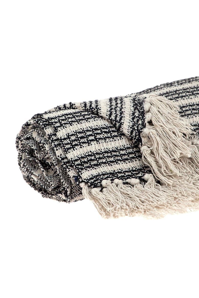 Ada Casual Beige 52" x 67" Woven Handloom Throw, Alternate, color, BEIGE