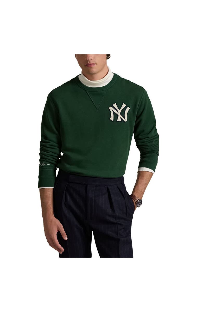 Polo Ralph Lauren Men's Polo Ralph Lauren Green New York Yankees Pullover Sweatshirt, Main, color,
