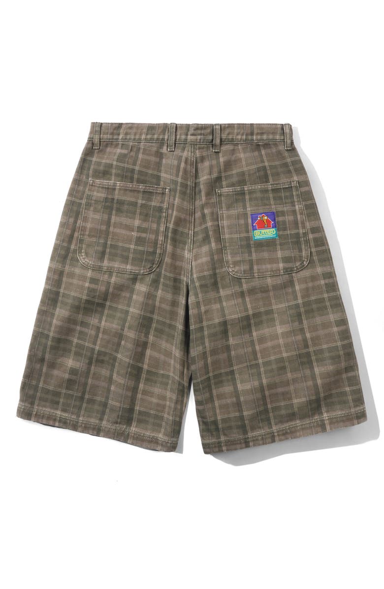 Butter Goods Work Denim Shorts, Alternate, color, Washed Plaid