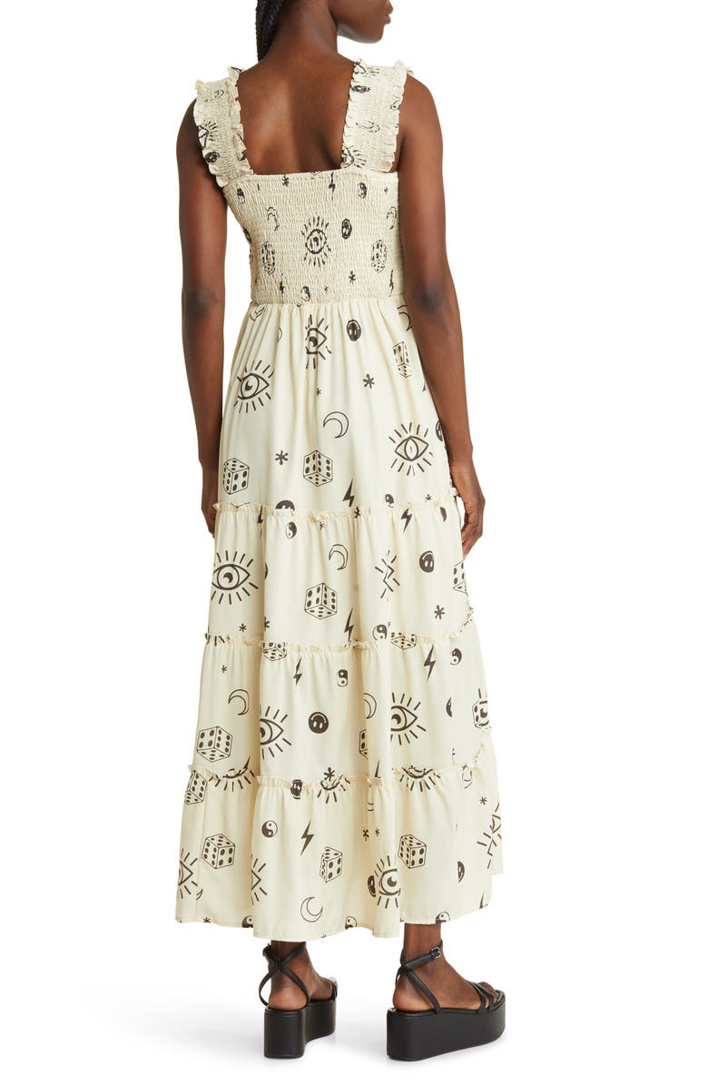 Dressed in Lala Rule Breaker Smocked Maxi Sundress, Alternate, color,