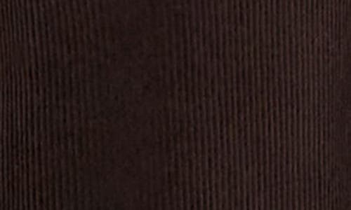 Matty M . Marlowe Cotton Blend Corduoy Midi Skirt In Brown