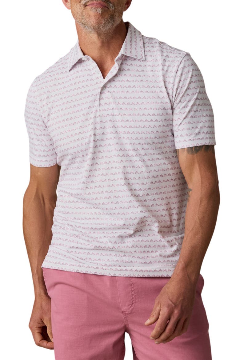 Movement Piqué Polo, Main, color, ROSE LOTUS STRIPE