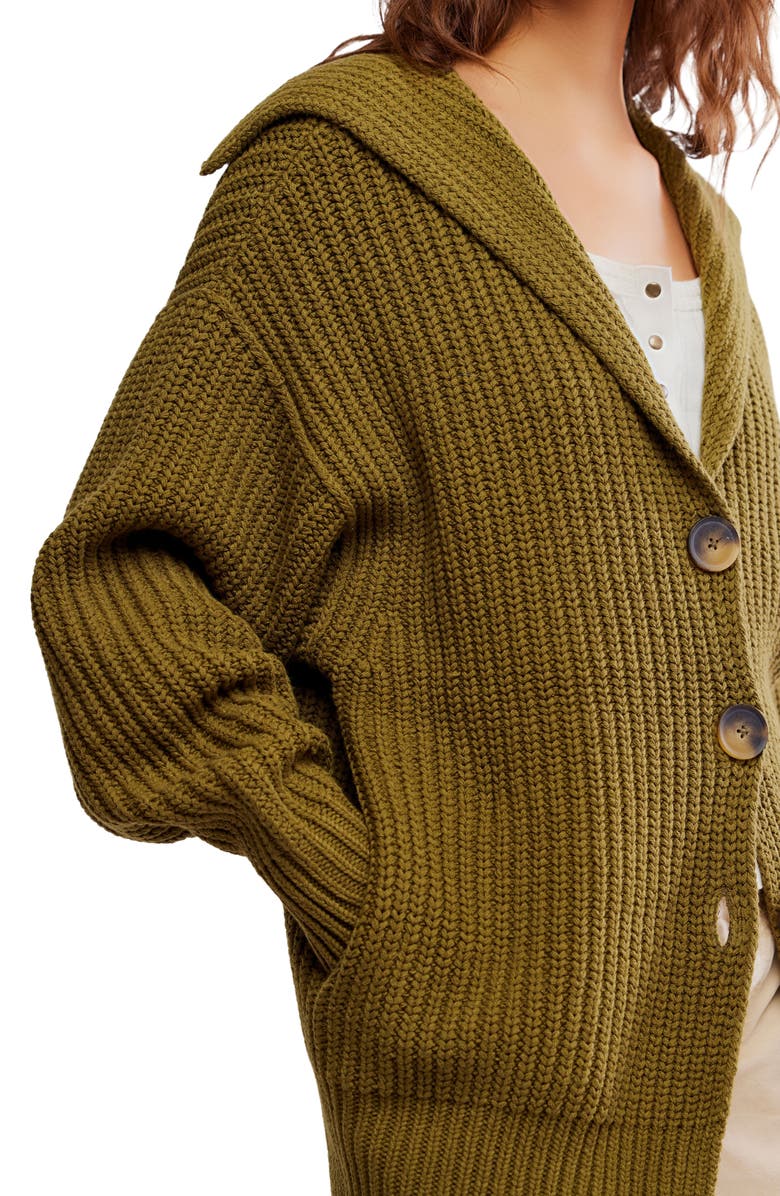 Free People Swim Too Deep Cardigan, Alternate, color, Oregano