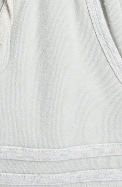 Splendid Stripe Hoodie & Sweat Shorts Set In Mineral Grey