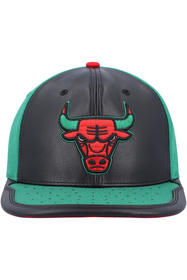 Men's Mitchell & Ness Black/Green Chicago Bulls Day One Snapback Hat, Alternate, color, Black