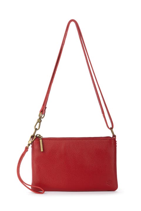 Vita Hand Leather Crossbody Wristlet