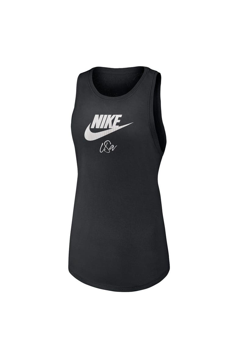 Women's Nike Black USWNT Futura Tank Top, Alternate, color, Black