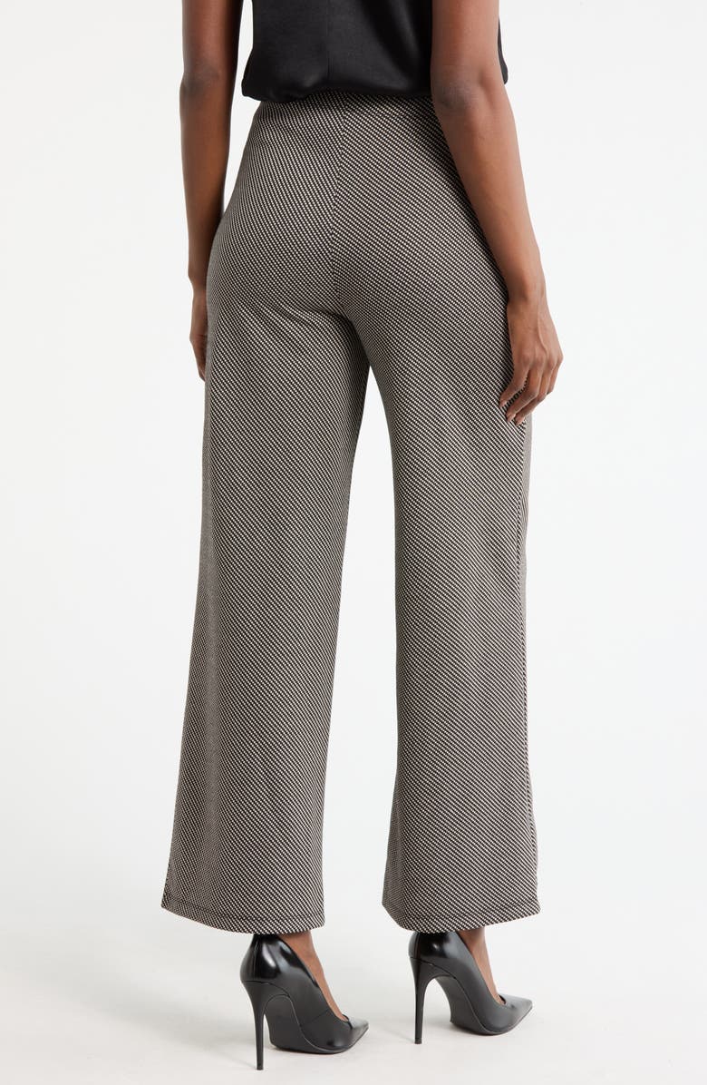 MAX STUDIO Sailor High Waist Wide Leg Pants, Alternate, color, Black/ Camel Diagonal Checker