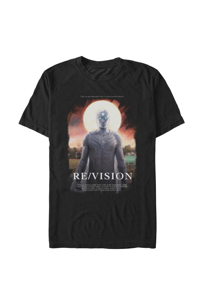 Men's Revision Poster Short Sleeve T-Shirt, Main, color, Black