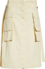 OSSOU Glen Coated Cotton Cargo Skirt