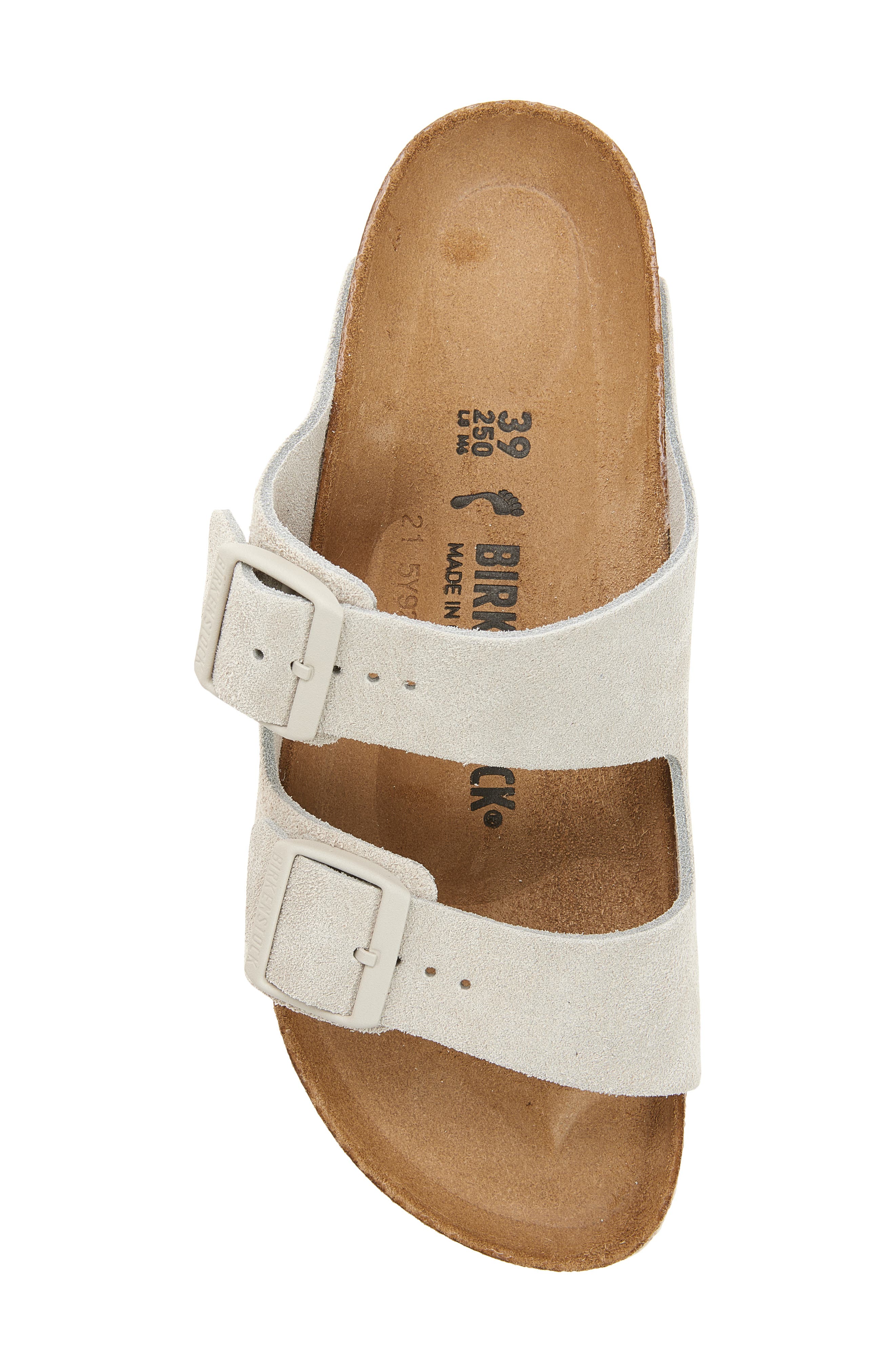 Birkenstock Arizona Leve Two-Strap Sandal, Alternate, color, Oyster