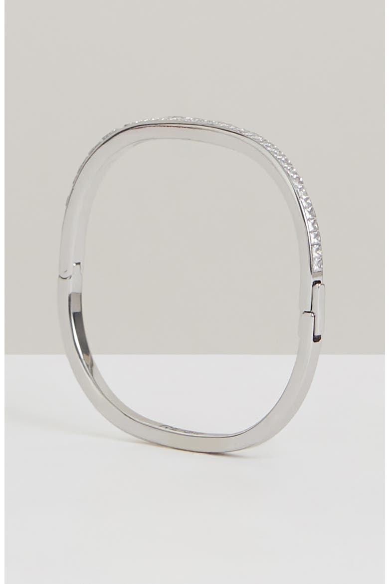 Myles Modern Cuff Bracelet, Alternate, color, SILVER TONE/ CLEAR CRYSTAL