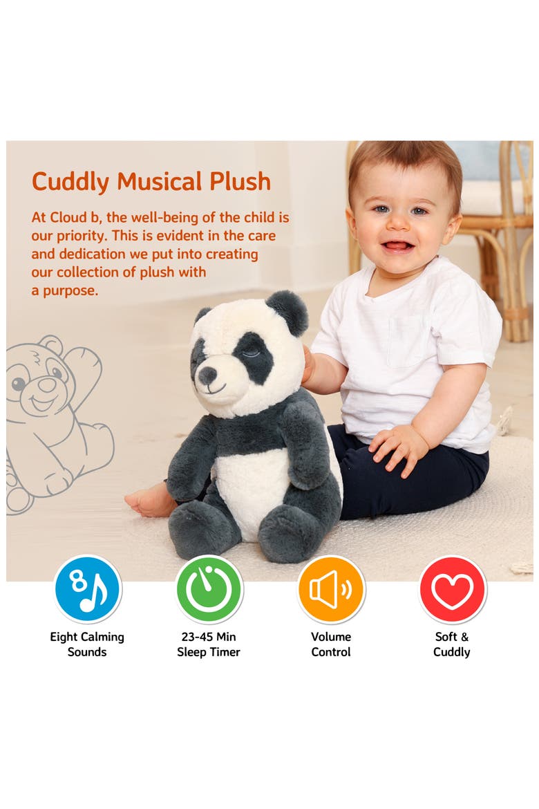 Peaceful Panda Soothing Sound Machine, Alternate, color, WHITE/ GREY