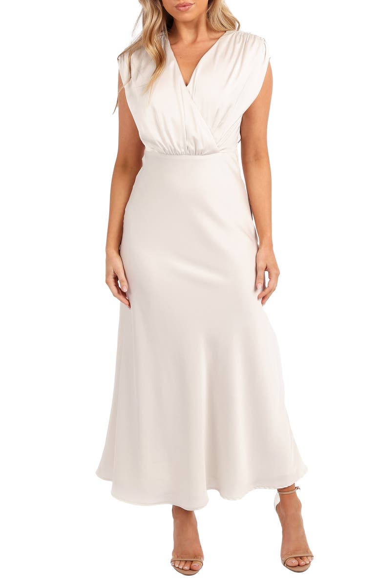 Petal & Pup Amarlee Stretch Satin Maxi Dress, Main, color, 