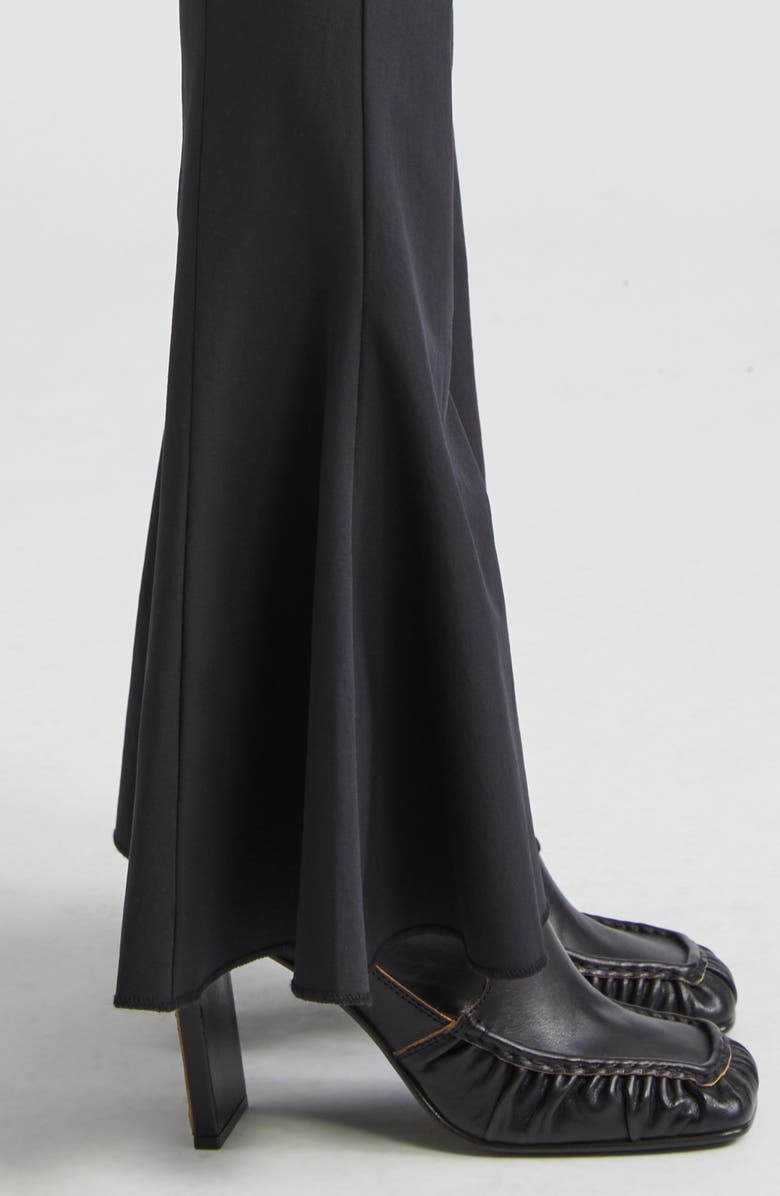 Knwls Slim Stretch Virgin Wool Flare Leg Trousers, Alternate, color,