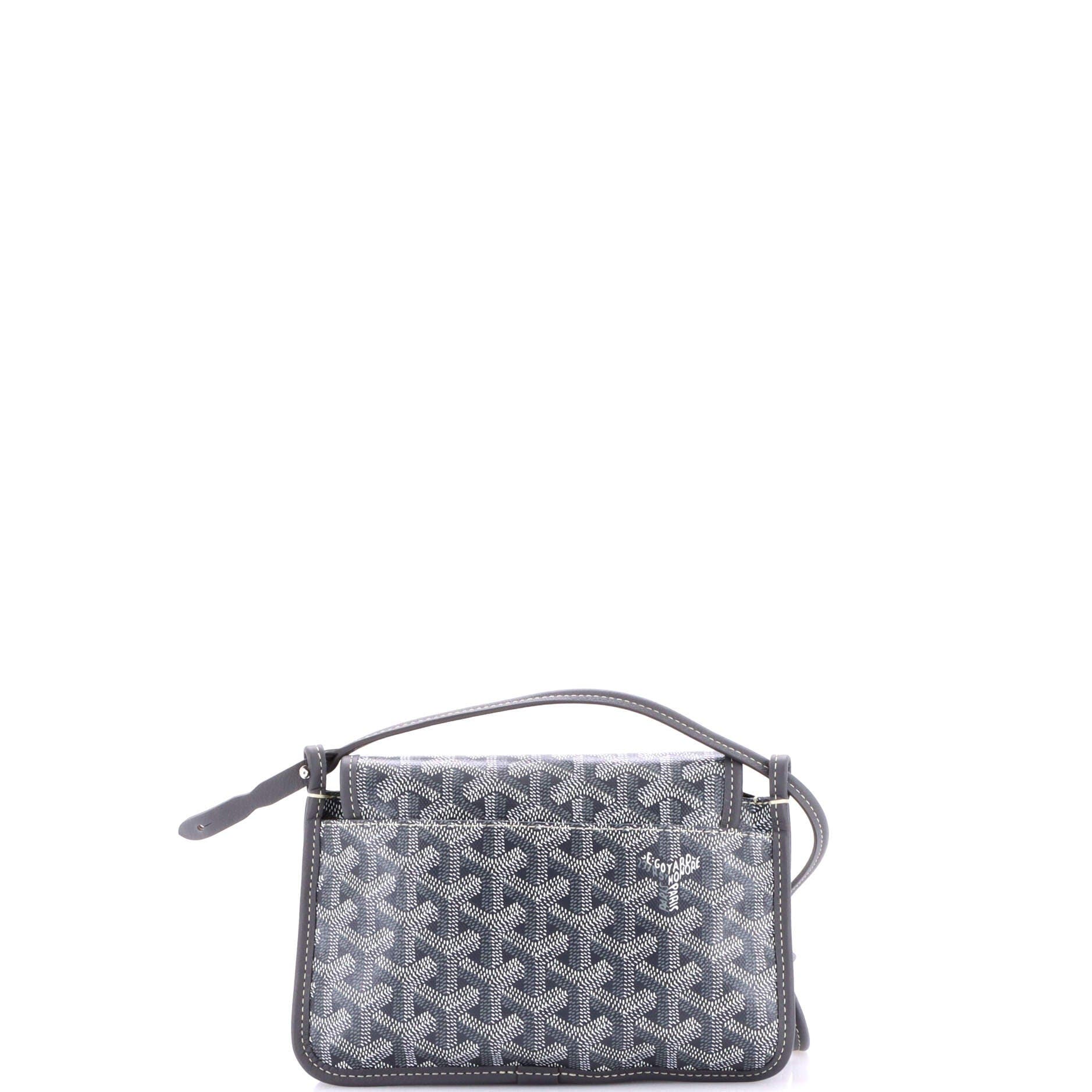 Pre-Owned Goyard Plumet Clutch Wallet Coated Canvas, Alternate, color, Gray