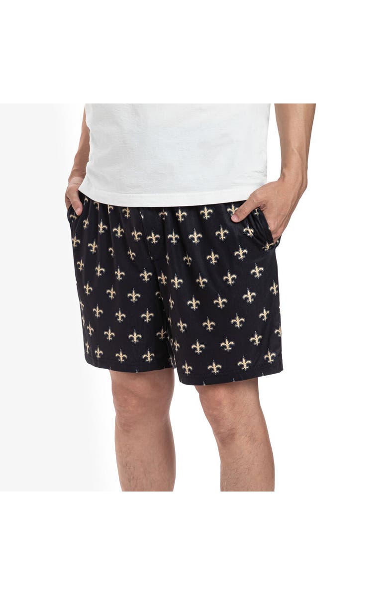 CONCEPTS SPORT Men's Concepts Sport Black New Orleans Saints Gauge Jam Two-Pack Shorts Set, Alternate, color,