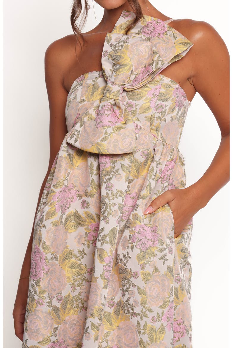 Bettina Floral Bow Front One-Shoulder Maxi Dress, Alternate, color, MULTI FLORAL