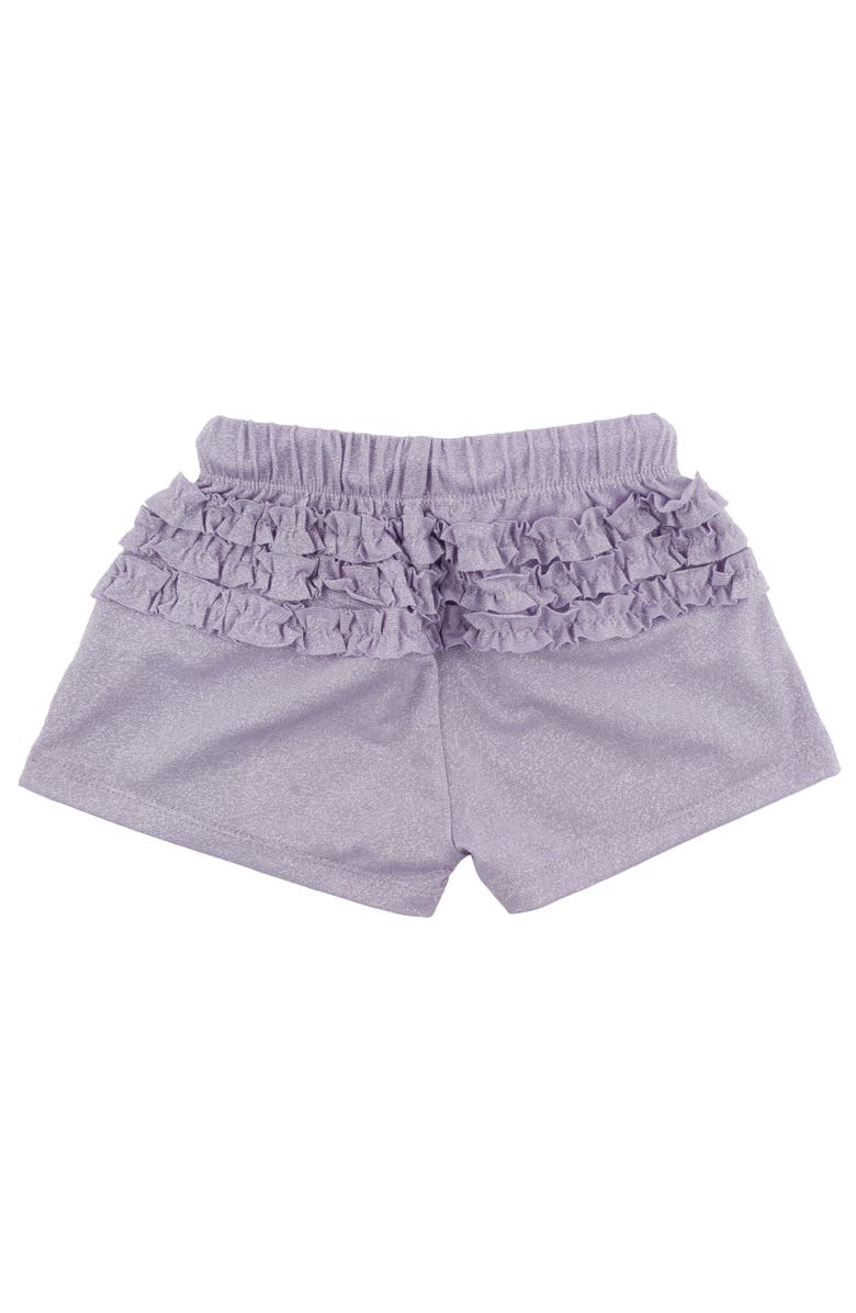 oh baby! Lottie Sparkle Ruffle Pocket Ruffle-Back Shorts, Alternate, color, Lavender