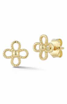 Ember Fine Jewelry 14K Gold Clover Stud Earrings