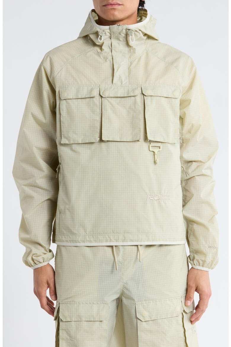 Tahoe Water Repellent Nylon Ripstop Hooded Anorak, Alternate, color, SULPHUR