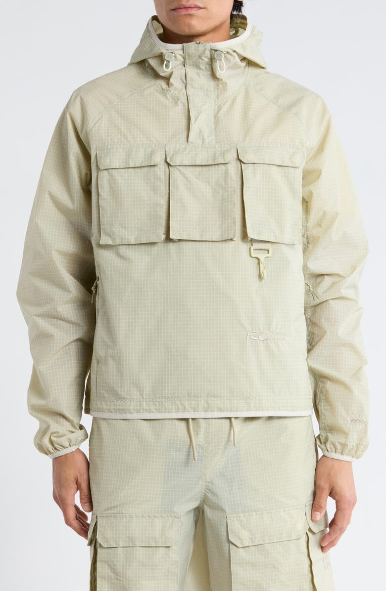 RC Outdoor Supply Tahoe Water Repellent Nylon Ripstop Hooded Anorak, Alternate, color, Sulphur