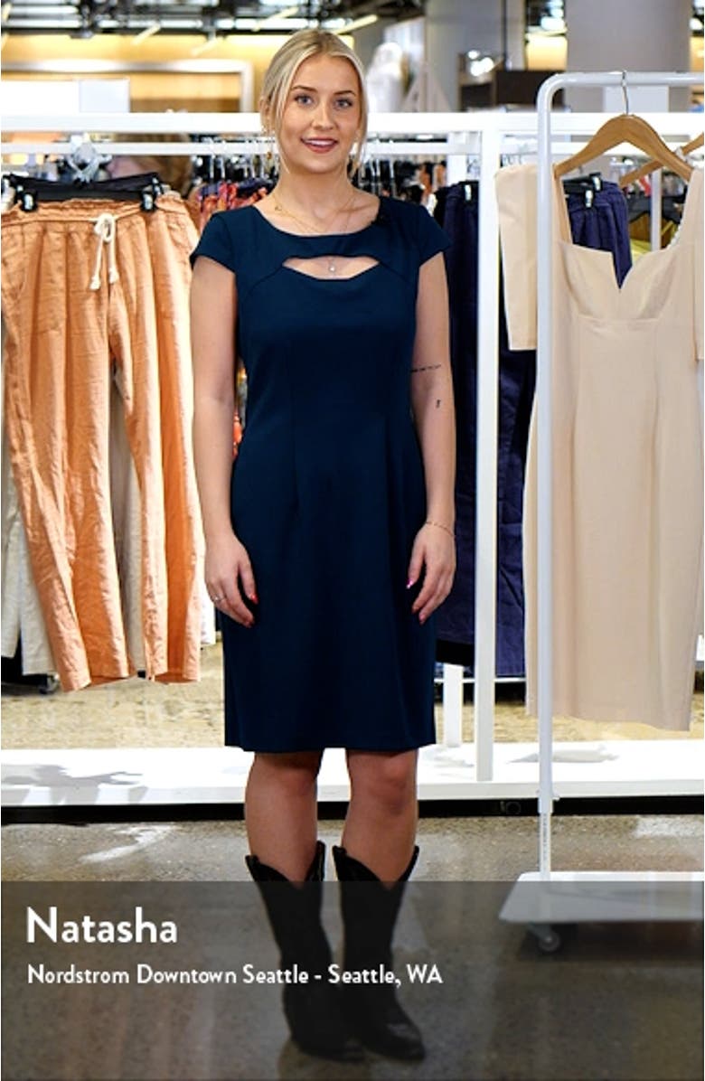 Cutout Neck Sheath Dress, sales video thumbnail