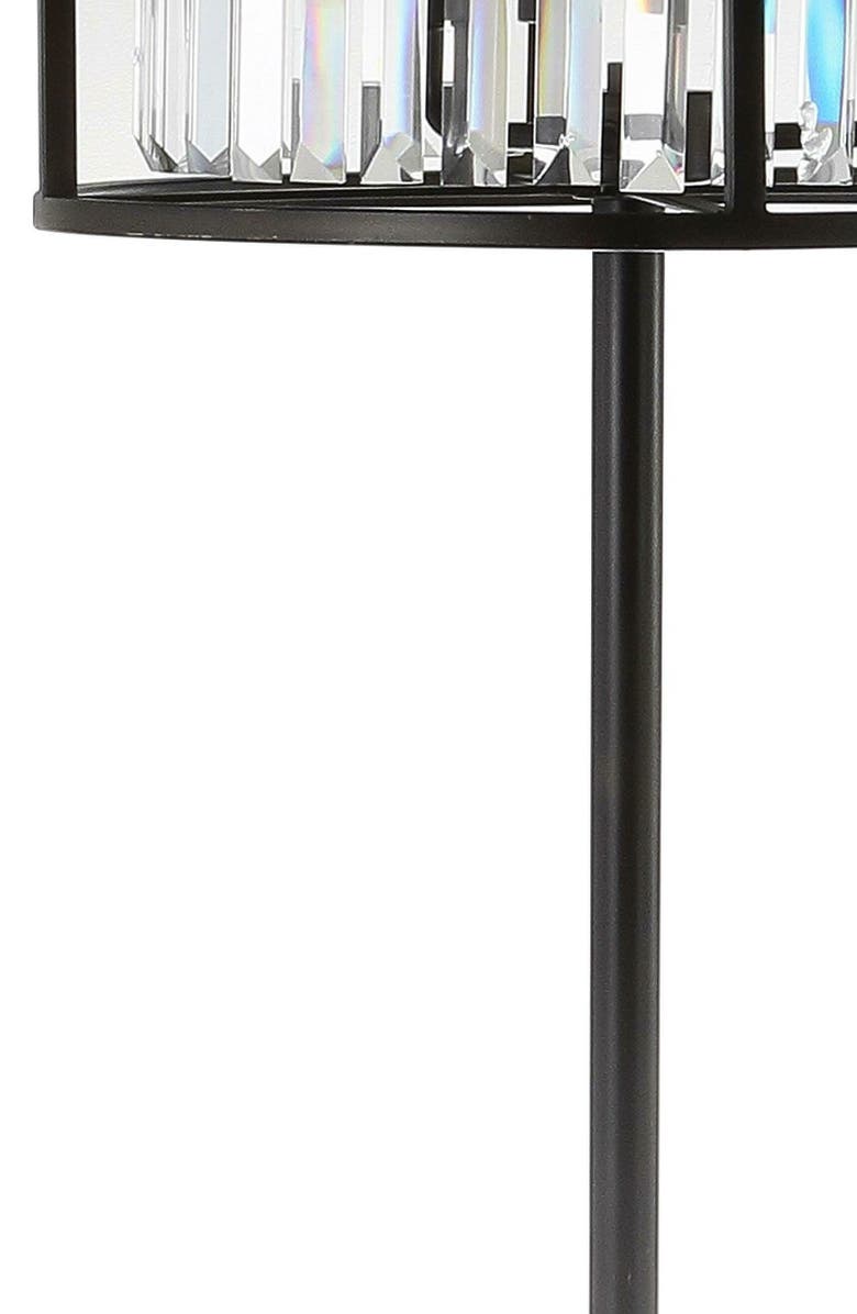 JONATHAN Y Bevin 63" Metal/Crystal LED Floor Lamp, Oil Rubbed Bronze/Crystal, Alternate, color, 