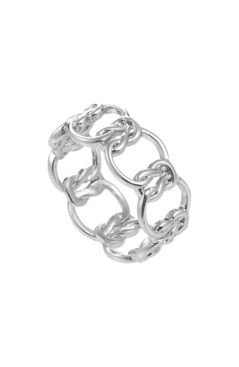 DLORIA Love Knot Ring Commitment Ring, Main, color, Silver