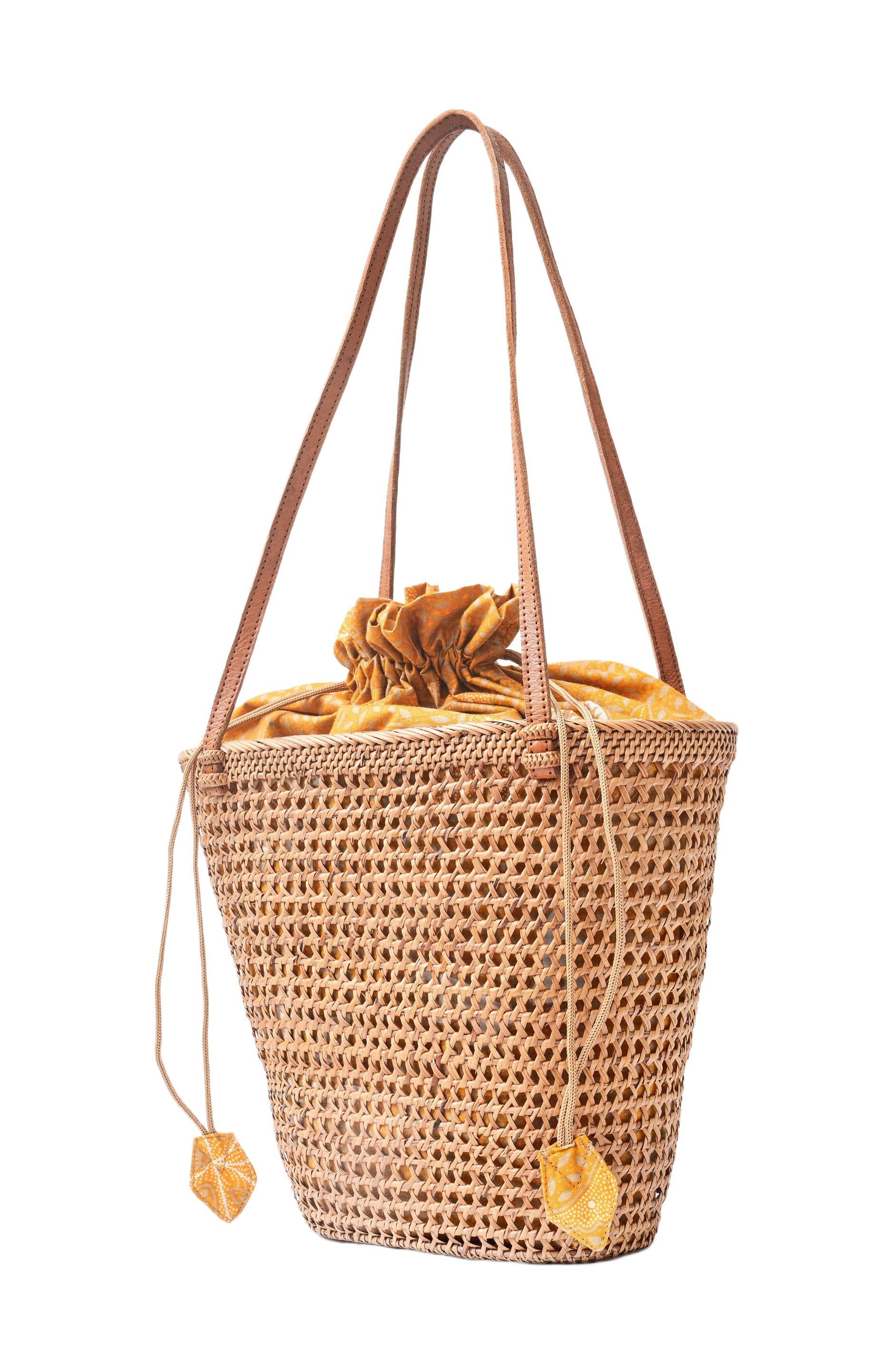 The Artisan & Company Rattan Mesh Tote Shopper, Alternate, color, Honey-Brown