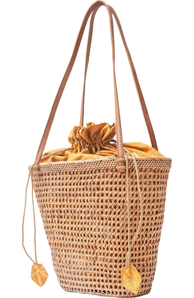 The Artisan & Company Rattan Mesh Tote Shopper, Alternate, color, Honey-Brown