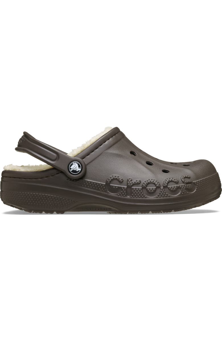 CROCS <sup>™</sup> Baya Faux Fur Lined Clog, Alternate, color, Espresso