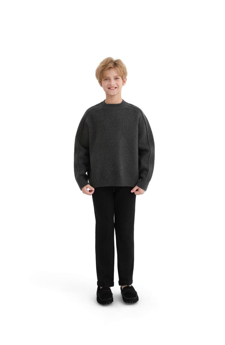 MOUSTACHE Ribbed Crewneck Sweater, Alternate, color, Grey