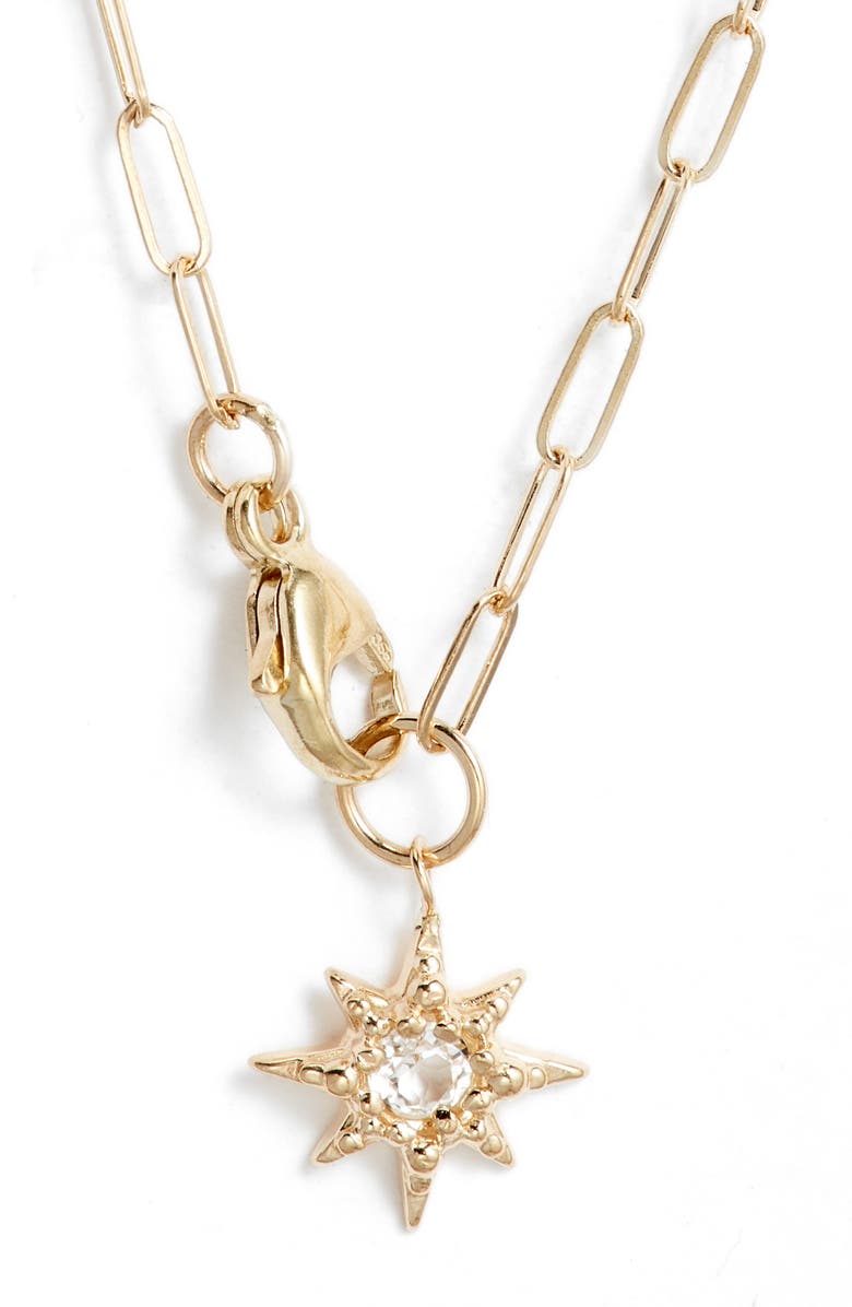 Anzie Mini Paper Clip Link Chain Necklace, Alternate, color, Yellow Gold