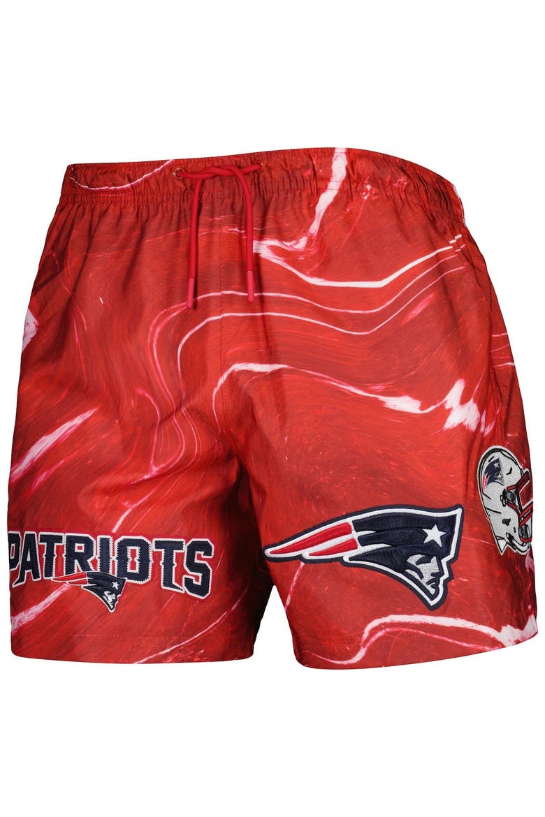 Men's Pro Standard Red New England Patriots Allover Marble Print Shorts, Alternate, color, Red