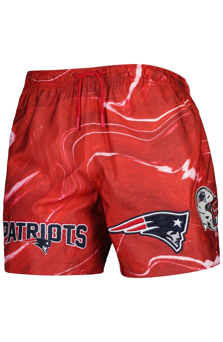 PRO STANDARD Men's Pro Standard Red New England Patriots Allover Marble Print Shorts, Alternate, color, Red