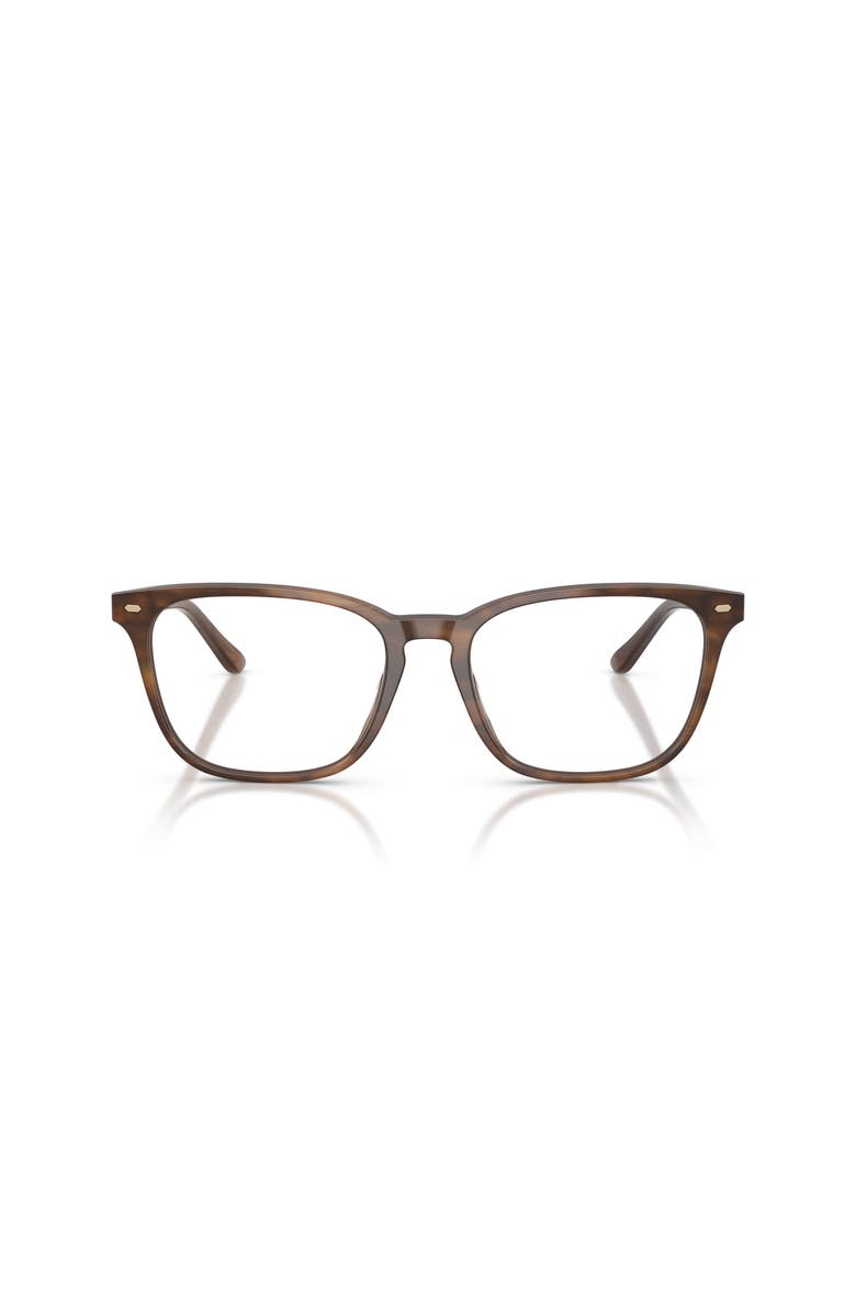 Brooks Brothers 55mm Square optical glasses, Alternate, color, Brown