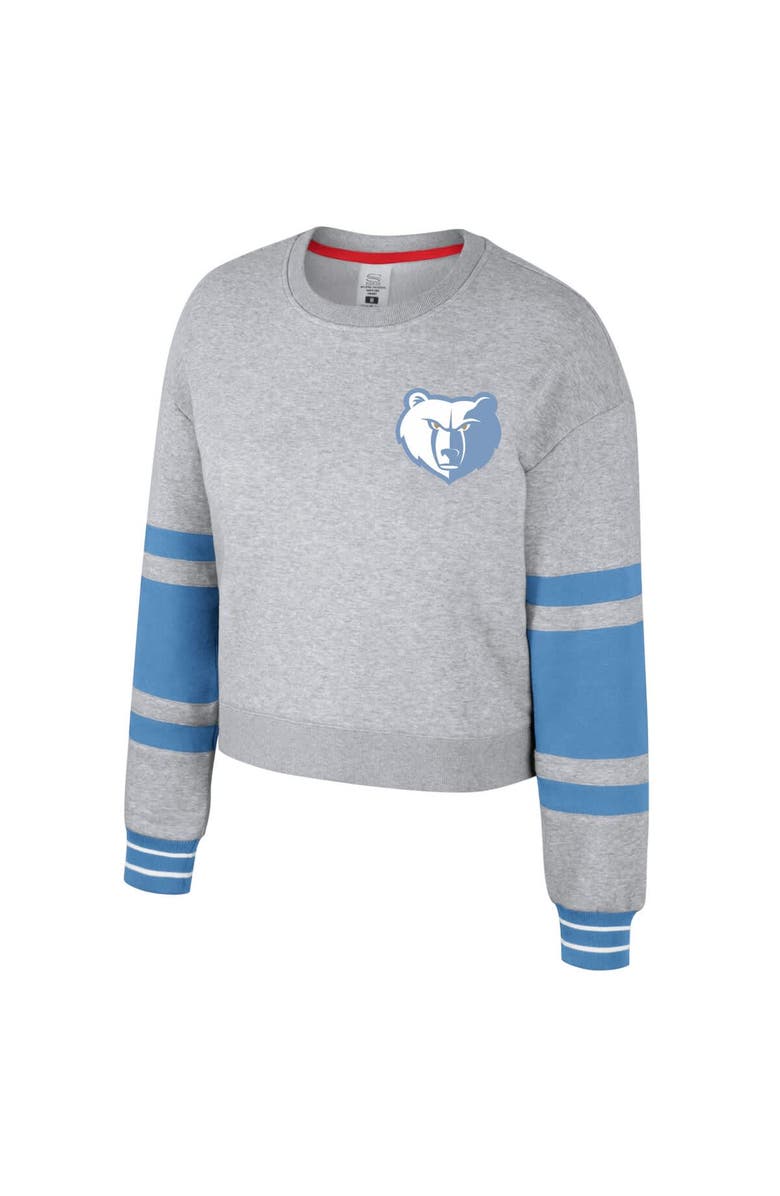 Stadium Essentials Women's Stadium Essentials Heather Gray Memphis Grizzlies 2024/25 City Edition Scrimmage Cropped Pullover Sweatshirt, Alternate, color, 